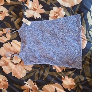 NWT Ann Taylor Factory periwinkle blue lace front stretch cami
